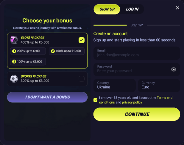 TenBet Casino Sign Up